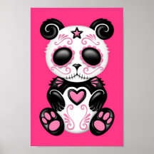 Pink Zombie Sugar Panda Print