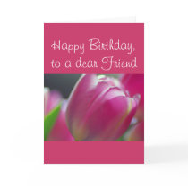 Pinkalicious, Tulips, Birthday Prose Card Template