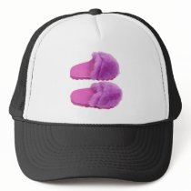 PinkFuzzySlippers030310 Trucker Hats