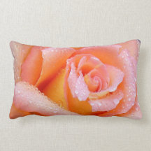 Pinkish Peach Rose Pillow-Customizable