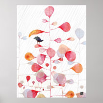 PINKLEAFUMBRELLA PRINT