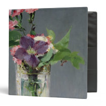 Pinks and Clematis in a Crystal Vase, c.1882 binders