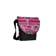 Pinks Striped Hearts Commuter Bag