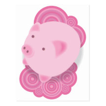 Pinky_Pig Postcard