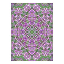 Pinky Purple Flower Kaleidoscope Invitation