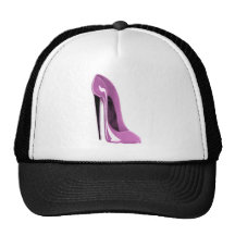 pinky stiletto shoe mesh hat