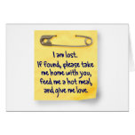 pinned note greeting cards