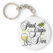 Pinot Grigio Wine Diva Key Chains