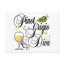 Pinot Grigio Wine Diva Postcards