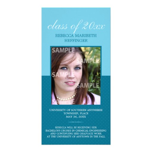 Pinpoint Graduation Announcement Photo Card