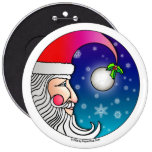 Pins, Buttons - Santa Moon