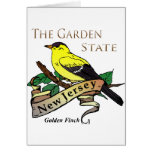 Pinson d'or de garden state de New Jersey Carte De Vœux