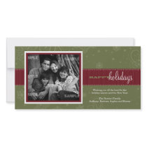 Pinstripe Ribbon Holiday Photo Card