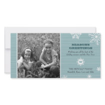 Pinstripe Snowflake Photo Card