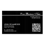 pinstriped QR code Business Card Templates