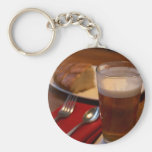 Pint Of Beer With Some Bread Keychains