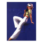 Pinup Girl By the Bay Postcard