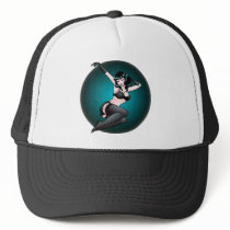 Pinup Girl Cap Sexy Retro 50's 60's Pinup Caps Trucker Hat