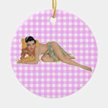 Pinup Girl Christmas Tree Ornaments
