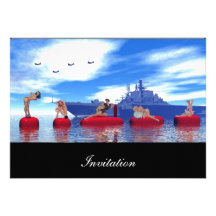 Pinup Girls New Popular Bachelor Invitation