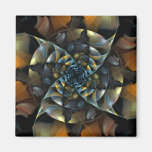 Pinwheel Abstract Art Square Magnet