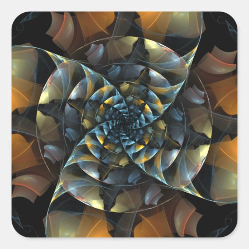 Pinwheel Abstract Art Square Sticker