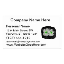 Pinwheel green circle  flower cutout business card template