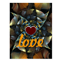 Pinwheel Love Postcard