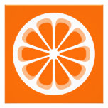 pinwheel orange custom invite