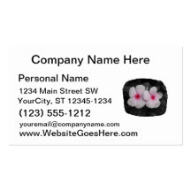 Pinwheel pink circle  flower cutout business card template