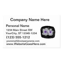 Pinwheel purple circle  flower cutout business card templates