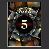 Pinwheel Table Number Postcard postcards