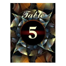 Pinwheel Table Number Postcard
