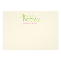 Pip Pip Hooray Product Backing Card Personalized Invites