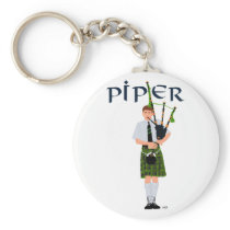PIPER Green Plaid Keychains