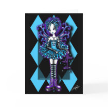 "Piper" Teal Dragonfly Fae Greeting Card