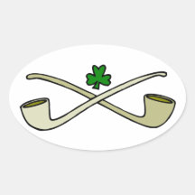 Pipes and shamrock stickers