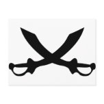 pirat saber sword icon postcard