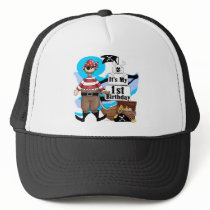 Pirate 1st Birthday T-shirts and Gifts Mesh Hats