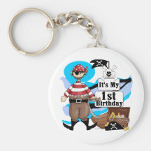Pirate 1st Birthday T-shirts and Gifts Key Chains