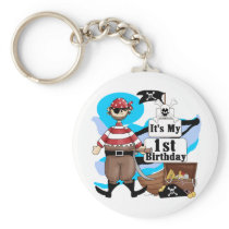 Pirate 1st Birthday T-shirts and Gifts Key Chains