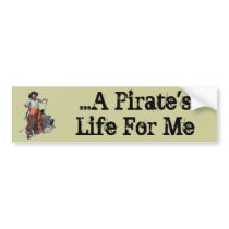Pirate And Treasure Bumper Sticker