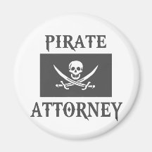 Pirate Attorney Fridge Magnet