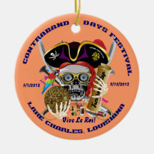 Pirate Auto Dual Logo Bicentennial  Pls View Notes Christmas Tree Ornament