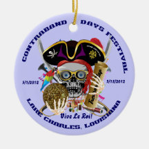 Pirate Auto Dual Logo Bicentennial  Pls View Notes Christmas Tree Ornaments