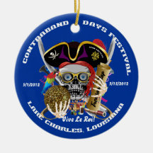 Pirate Auto Dual Logo Bicentennial  Pls View Notes Christmas Ornament