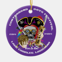 Pirate Auto Dual Logo Bicentennial  Pls View Notes Christmas Tree Ornament