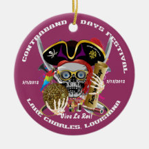 Pirate Auto Dual Logo Bicentennial  Pls View Notes Christmas Tree Ornament