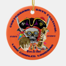 Pirate Auto Dual Logo Bicentennial  Pls View Notes Christmas Ornament