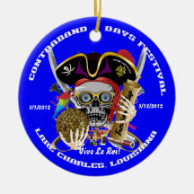 Pirate Auto Dual Logo Bicentennial  Pls View Notes Christmas Tree Ornament